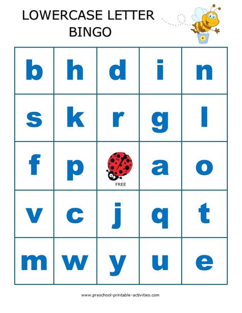 printable preschool bingo games Preschool Bingo, Goals Activities, Education Assistant, Alphabet Wall Cards, Games For Preschoolers, Sounds Activities, Alphabet Bingo, Letter Recognition Games, Letter Sound Activities