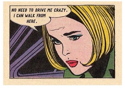 drive me crazy Art Pulp Fiction, Bd Art, Vintage Pop Art, Pop Art Comic, Bd Comics, Old Comics, Retro Pop, Retro Comic, Comics Girl