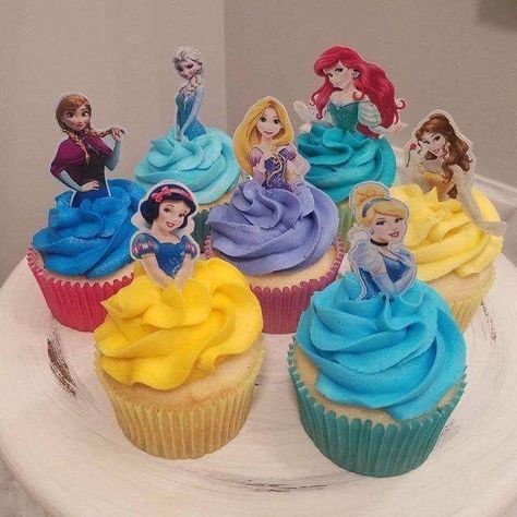 Disney Princess Cupcake Toppers, Printable Disney Princess, Cupcakes Princesas, Disney Princess Birthday Cakes, Disney Princess Cupcakes, Princess Cupcake, Princess Cupcake Toppers, Printable Princess, Belle Birthday