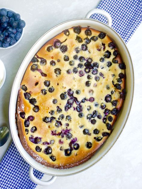 Blueberry Cloufutis, Dessert With Fresh Blueberries, Cloufuti Recipe, Blueberry Clafoutis, Dessert Blueberry, Blueberry Lemon Scones, Clafoutis Recipes, Brunch Dessert, Classic French Desserts