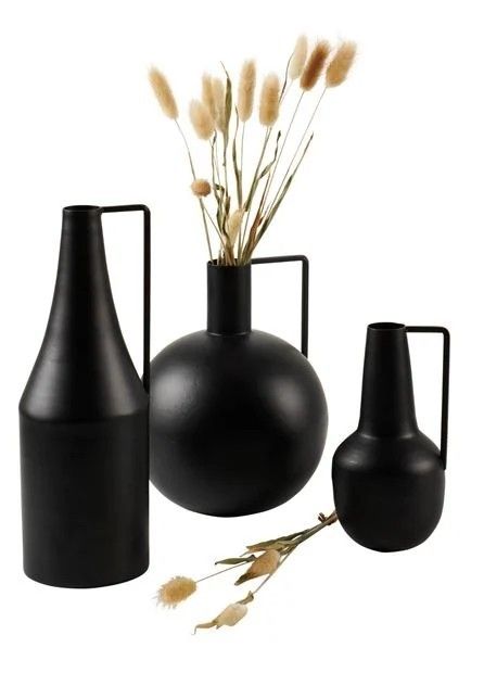 Vase Noir, Elegant Vases, Black Vase, Modern Vase, Black Iron, Reed Diffuser, Black Design, 20 Cm, Vase