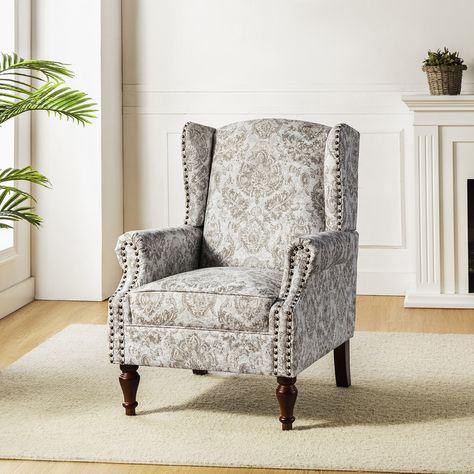 Wingback Recliner, Wingback Accent Chair, Traditional Armchairs, Velvet Living Room, Accent Chair Set, Leather Side Chair, Room Ambiance, Fabric Armchairs, Transitional Decor