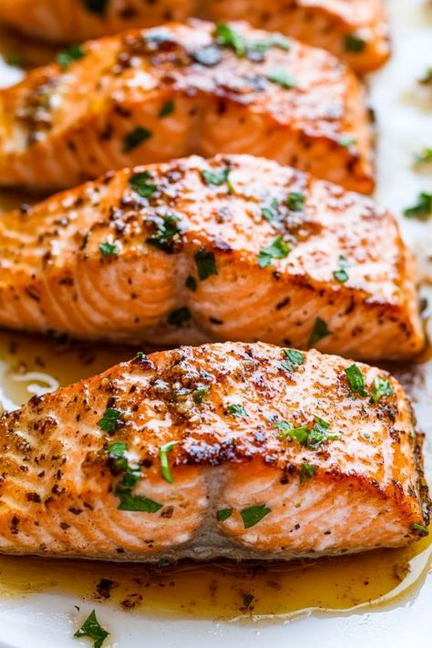 Discover a delicious twist on a classic favorite with our Honey Garlic Salmon recipe. Whether baked, cooked in an air fryer, or prepared in the oven, this dish is bursting with flavor. Try our easy-to-follow recipe for a savory and sweet meal that your whole family will love! Salmon Recipes Baked Oven, Healthy Baked Salmon Recipes, Whole Salmon Recipe, Honey Baked Salmon, Salmon Recipes Baked, Oven Baked Salmon Recipes, Salmon Recipes Oven, Oven Salmon, Baked Shrimp Recipes