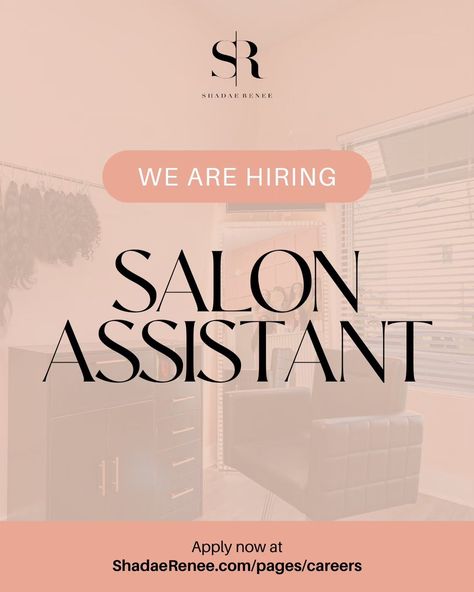 We are hiring! 😊 We're looking for dynamic Salon Assistant whose ready to take their career to the next level. If this sounds you, comment "Apply" to get the application link. #hiring #salonassistant Salon Assistant, Glueless Wig, We Are Hiring, Next Level, Career, The Next, How To Apply, On Instagram, Quick Saves