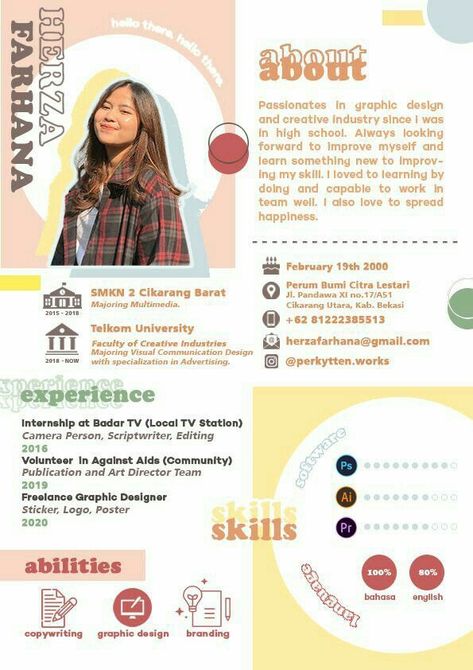 Cv resume example🤗✨🍕 Resume Layout Design Creative Cv, Student Portfolio Ideas, Cv Design Template Free, Curriculum Vitae Design, Design Cv Template, Resume Photo, Professional Resume Design, Website Resume, Cv Inspiration