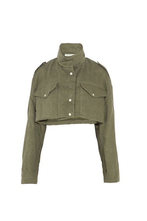 Peruse through our curated selection of fashionable items from Net-a-Porter while the final clearance sale is still happening. Olive Military Jacket, Cropped Military Jacket, Military Jackets, Military Inspired Jacket, Off White Jacket, Military Jacket Green, Olive Jacket, Exaggerated Sleeves, Olive Green Jacket