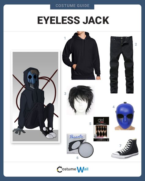 Creepypasta Outfit Ideas, Eyeless Jack Cosplay, Creepypasta Cosplay, Fnaf Costume, Eyeless Jack, Halloween Express, Creepypasta Cute, Creepypasta Characters, Fandom Outfits