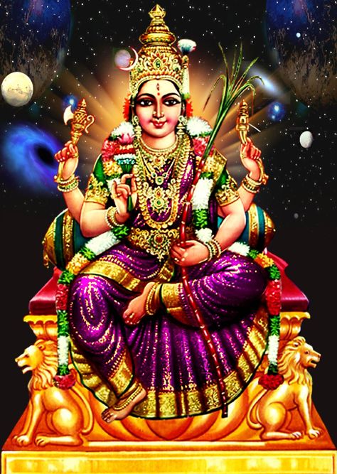 #12-Amazing Pictures of Goddess Lalitha Parameswari – ANURADHA MAHESH Lalitha Sahasranamam, Viral Song, Lakshmi Images, Lord Shiva Family, Indian Goddess, Lord Murugan, Devi Durga, Divine Mother, Shiva Shakti