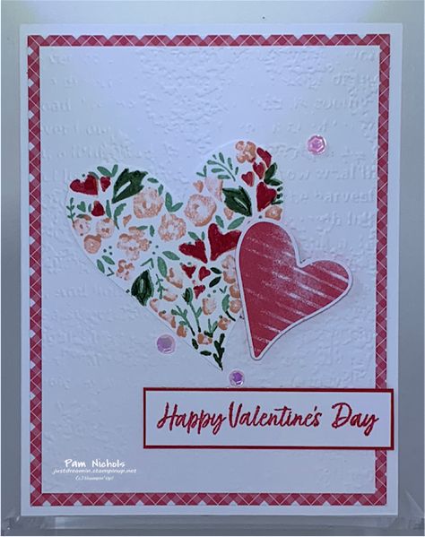 Just Dreamin' Stamps: Country Bouquet Valentine #5 Country Floral Lane Stampin Up Cards, Valentine Cards To Make, Stampin Up Valentine Cards, Country Bouquet, Cards Valentines, Valentine Love Cards, Valentine Cards Handmade, Country Floral, Valentine Hearts