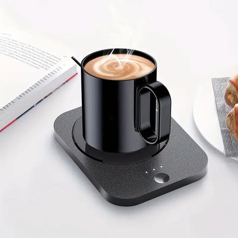 Smart Coffee Heater Office Desk Automatic On/off Gravity Induction Cup Heater, Cup Heater Heating Board - Temu Cup Warmer, Coffee Warmer, Mug Warmer, Chocolate Caliente, Espresso Makers, Milk Cup, Heating Pad, Electric Heating, Stainless Steel Cups