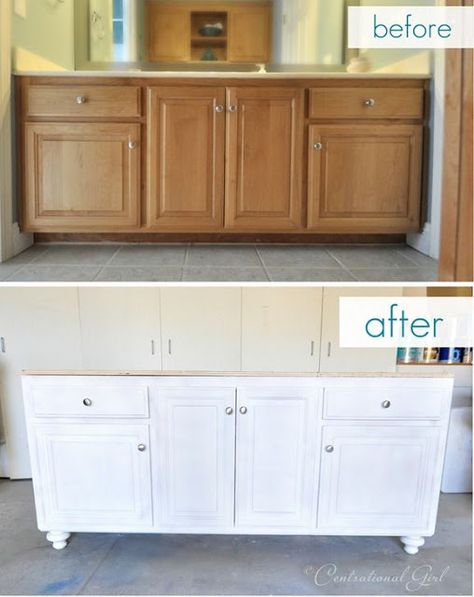 10 Inexpensive Updates For a Builder Grade Home Kitchen Renovation Diy Ideas, Kitchen Cabinet Makeover, Casa Clean, Diy Bathroom Vanity, Diy Kitchen Renovation, Builder Grade, Paint Wood, Cabinet Makeover, Furniture Feet