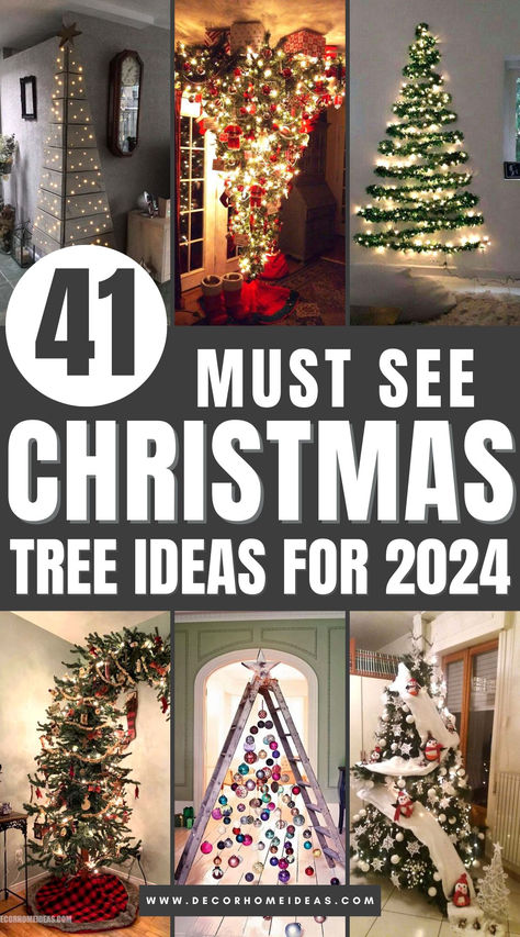 Ready to make your Christmas tree the star of the season? 🎄✨ Check out these 41 must-see Christmas tree ideas for 2024 that will inspire your holiday decor! From modern to traditional, there's something for every style. Click through to find the perfect festive touch for your home! 3 Trees Christmas, Unique Christmas Trees Ideas, Christmas Tree Themes Ideas, Grinch Aesthetic, Pagan Christmas Tree, Christmas Tree Grinch, Small Space Christmas Tree, Glamorous Christmas Tree, Unusual Christmas Trees