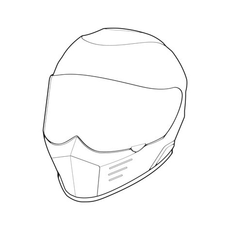 Line Drawing Face, Helmet Vector, Helmet Drawing, Illustration Line Art, Face Line Art, Drawing Face, Line Art Vector, 99 Design, Face Forward