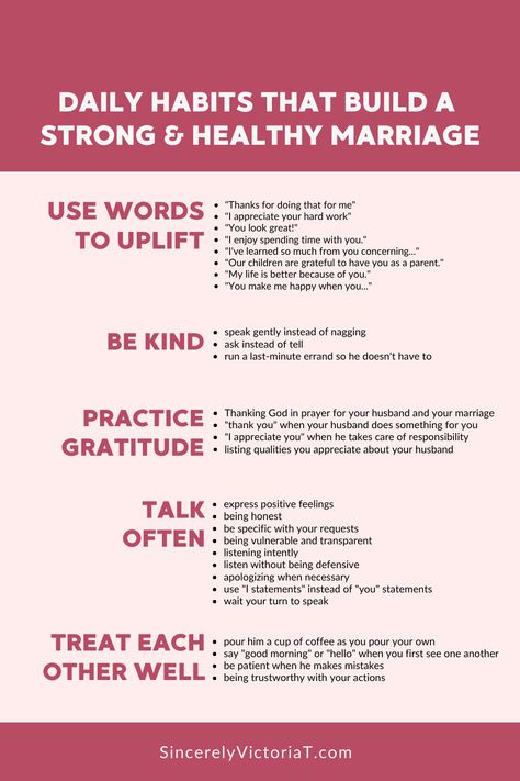 Whether you have been married for one year or for one hundred years, couples should never stop doing the daily work it takes to build a healthy marriage. Here are 5 Everyday Habits That Build a Healthy Marriage. Everyday Habits, Couple Advice, Marriage Therapy, Communication Relationship, Relationship Lessons, Marriage Help, Strong And Healthy, Healthy Relationship Tips, Saving Your Marriage