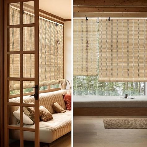 Amazon.com: HIAPES Bamboo Blinds, Bamboo Blinds for Interior Windows, Bamboo Shades for Patio, Bamboo Shades for Windows, Custom Size, Easy to Install, Bamboo Blinds for Indoor and Outdoor : Home & Kitchen Patio Bamboo, Shades For Patio, Shades For Windows, Bamboo Blinds, Patio Shade, Bamboo Shades, Interior Windows, Decks Backyard, Witchy Decor