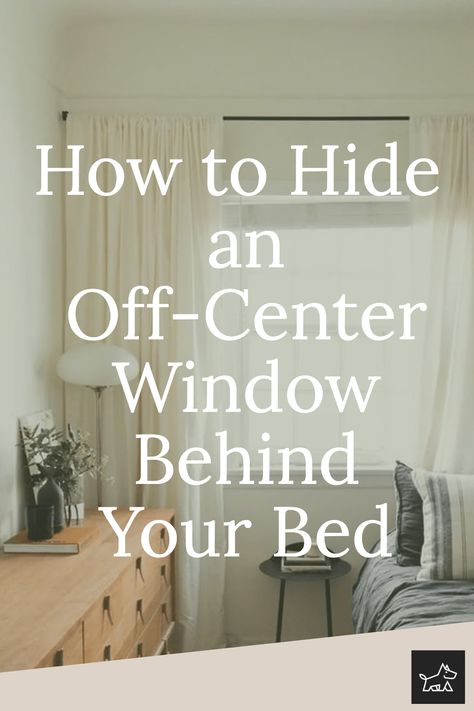 Discover how to use a large headboard for visual balance. This pin covers selecting an oversized headboard that extends beyond the width of the bed, drawing attention away from the off-center window and creating a focal point. Bed Infront Of Curtains, Bed Against Wall Ideas Side, Bedroom With Off Center Window Behind Bed, Bedroom Bed Without Headboard, Bed Over Window Ideas, Bedroom With Arched Window, Window Behind Bed Off Center, Bed On Wall With Offset Window, Horizontal Window Above Bed