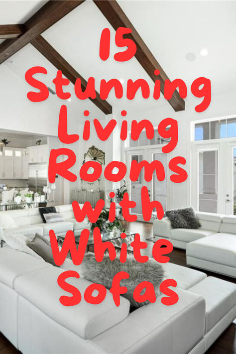 Looking for design inspiration? Check out these 15 stunning living rooms featuring white sofas, showcasing how versatile and chic this classic furniture choice can be in any space! White Leather Couches Living Room, White Leather Sectional Living Room Ideas, White Leather Couch Decor, White Leather Sofa Living Room Ideas, White Lounge Ideas, White Leather Couch Living Room, Living Room With White Sofa, Living Room White Sofa, Stunning Living Rooms