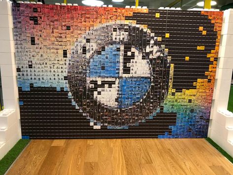 Hire Interactive Photo Mosaic Wall Nationwide Interactive Photo Wall, Interesting Walls, Interactive Art Wall, Combine Pictures, Brand Activation, Interactive Walls, Photo Mosaic, Logo Wall, Event Branding