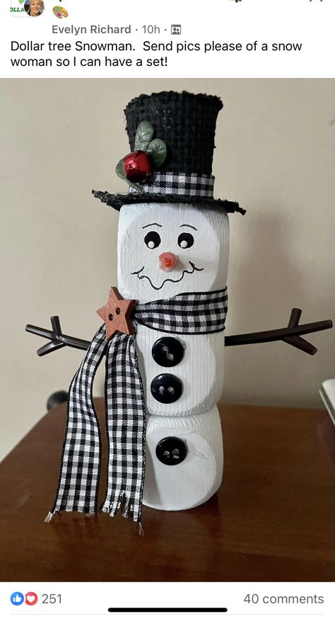 Dice Snowman, Tree Projects, Snowman Crafts Diy, Dollar Store Christmas Crafts, Jenga Blocks, Holiday Wreaths Diy, Ideas Navidad, Wooden Christmas Crafts, Christmas Craft Projects