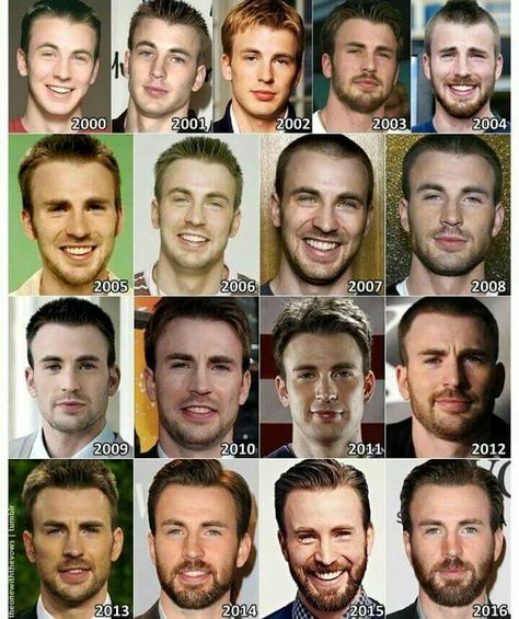 Chris Evans through the years. Chris Evans Hairstyle, Caption America, Christopher Robert Evans, Capt America, Christopher Evans, Avengers Cast, Steve Rogers Captain America, Shia Labeouf, Robert Evans