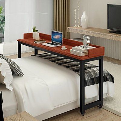 Winston Porter Yuriko Overbed Writing Desk with Wheels Color: Black Cheap Bed, Overbed Table, Chairs Bedroom, Mobile Desk, Table With Wheels, Dresser Set, Cheap Bedding, Furniture Cheap, Bedroom Desk