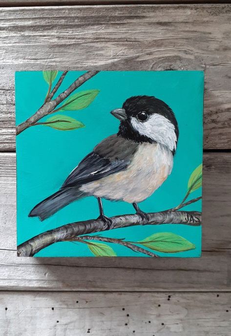 Birds On Canvas Painting, Simple Bird Painting Acrylics, Birds In Acrylic Painting, Bird Painting Acrylic Simple Tutorial, Easy Bird Painting Acrylics, Bird Painting Easy, Easy Bird Painting, Birds Acrylic Painting, Bird Acrylic Painting