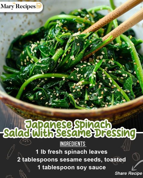 Japanese Spinach, Salad Dressing Recipes Vinaigrette, Cheesy Sausage Pasta, Meatloaf Casserole, Instant Mashed Potatoes, Sesame Dressing, Salad Dressing Recipes Homemade, Pasta Ingredients, Fresh Spinach