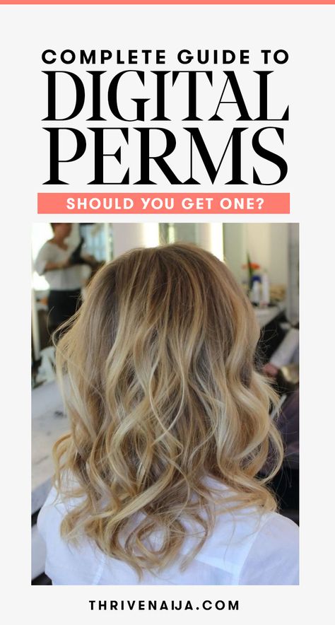 Should you get a digital perm? Beach Perm, Digital Perm Short Hair, Perms Before And After, Loose Curl Perm, Body Perm, Dailysquared Celebrity, Permanent Curls, Types Of Perms, Beach Wave Perm