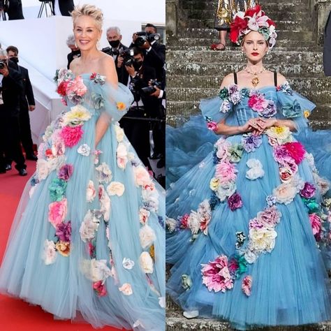 Sharon Stone Wore Dolce & Gabbana @ 'A Felesegam Tortenete / The Story Of My Wife', Cannes Premiere - Fashionsizzle Cannes Festival, Sharon Stone, Tulle Ball Gown, Dreamy Dress, Rose Dress, 70th Birthday, Dolce & Gabbana, My Wife, Fashion Details