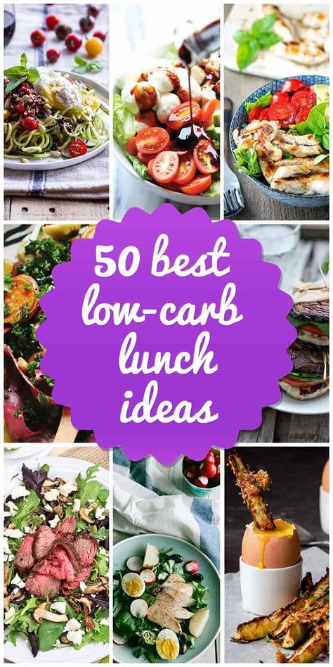 50 Best Low-Carb Lunch Ideas that Will Fill You Up in 2018 Carb Free Lunch, Low Carb Lunch Ideas, Low Carb Ideas, Ideas For Lunch, Breakfast Low Carb, Overnight Oat, No Carb Recipes, Low Carb Lunch, Carb Free