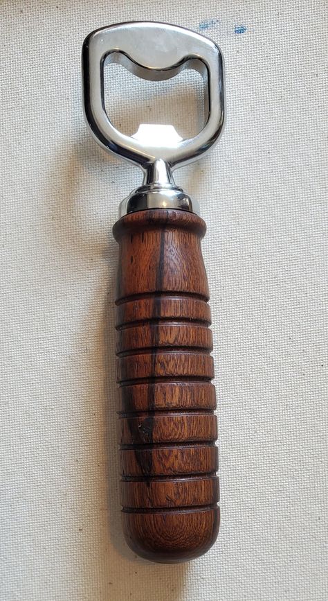 Wood Turned Bottle Opener, Wood Bottle Opener, Wood Bottles, Turning Projects, Lathe Projects, Wood Handles, Wood Turning Projects, Wine Bottle Stoppers, Wood Creations