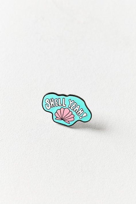 For Wordy Women Shell Yeah, Mermaid Pin, Cool Gifts For Women, Perfect Stocking Stuffers, Cute Pins, Up Girl, Button Pins, Pin Badges, Pin Collection