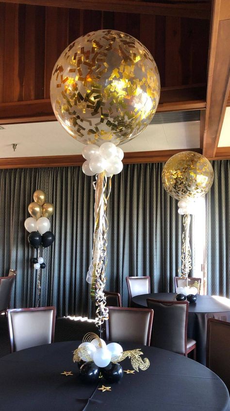 Retirement Centerpieces Men, Retirement Centerpieces, Bat Mitzvah Centerpieces, Mitzvah Centerpieces, 80th Birthday Party, Birthday Balloon Decorations, Balloon Centerpieces, Balloon Art, 80th Birthday