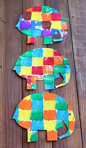 Sponge Painted Art Activity for Kids: Elmer the Elephant~ Buggy and Buddy Elmer The Elephant, Elmer The Elephants, Painted Elephant, Elephant Crafts, Sponge Painting, Animal Crafts For Kids, Kindergarten Art, Art Activities For Kids, Letter A Crafts