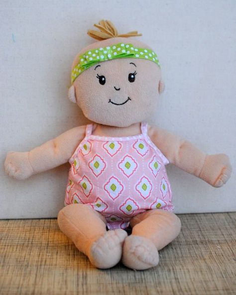 Fabric Doll Patterns Free Printable, Baby Stella Pattern, Baby Stella Doll Clothes, Stella Doll, Baby Stella Doll, Onesie Pattern, Baby Stella, Baby Doll Clothes Patterns, Big Bow Headband