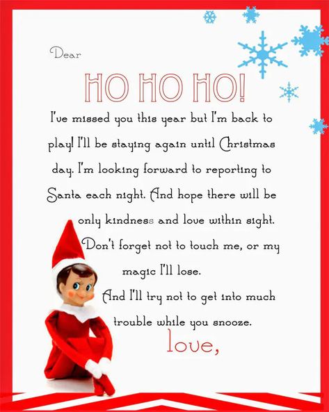 Elf On Shelf Letter, Welcome Back Letter, Elf Goodbye Letter, Letters Ideas, Goodbye Letter, Elf Letters, Awesome Elf On The Shelf Ideas, Elf Activities, Xmas Elf