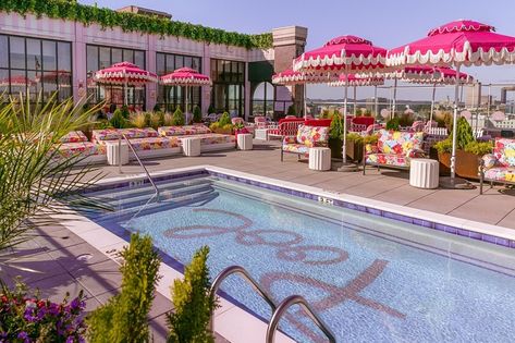 Southern Tennessee, White Limozeen, Nashville Bars, Nashville Hotels, Veuve Cliquot, Rooftop Venue, Nashville Hot, Rooftop Restaurant, Barbie Dream House