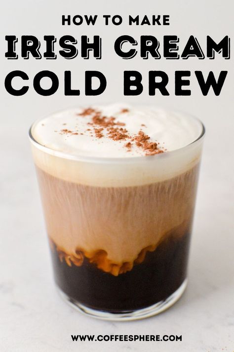 Irish Cream Coffee Syrup, Irish Cream Coffee Recipe, Irish Cream Cold Brew Starbucks, Starbucks Website, Irish Cream Cold Brew, Homemade Cappuccino, Holiday Coffee Drinks, Easy Coffee Drinks Recipes, Easy Coffee Drinks