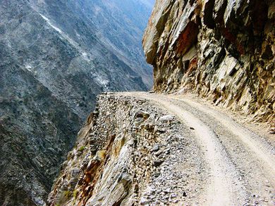 Fairy Meadows Road is a spectacular and dangerous high mountain track with a length of 16,2km, located in the Gilgit-Baltistan region of Pakistan. It has been heralded as one of the most spectaculars roads in the world by the dangerousroads.org users. This trail, one of the most dangerous in the world, starts on the Karakoram Highway and ends in the village of Tato, near Fairy Meadows, a picturesque destination at an altitude of about 3,300 meters above the sea level.  The gravel road has not un Karakoram Highway, Nanga Parbat, Dangerous Roads, High Mountain, Mountain Lover, Gilgit Baltistan, Gravel Road, Canyon Road, Scary Places