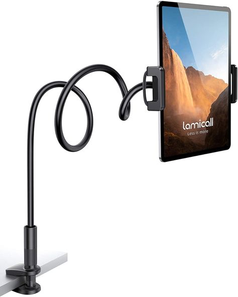 Lamicall Gooseneck Tablet Holder, Flexible Tablet Stand - 360 Adjustable Lazy Arm Holder Clamp Bracket Bed for 2021 New iPad Pro 9.7, 10.5, iPad Air mini 2 3 4 5 6, Tab, Switch, 4.7-11" Devices -Black : Amazon.co.uk: Computers & Accessories Samsung Galaxy Tab S, Mini Smartphone, Tablet Mount, Ipad Holder, Samsung Tabs, Samsung Tablet, Ipad Stand, Tablet Holder, Tablet Stand