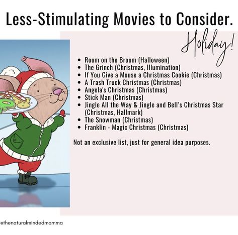 Less Stimulating Movies For Kids, Toddler Christmas Movies, Non Stimulating Toddler Shows, Slow Parenting, Parenting Knowledge, Conscious Parenting, Smart Parenting, Toddler Fun, Toddler Learning Activities