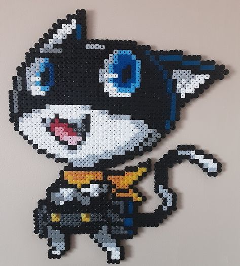 Original design by AgehaPerler on Etsy. Persona 5 Chibi, Persona Game, Pixel Beads, Easy Perler Beads Ideas, Perler Art, Megami Tensei, Iron Beads, Perler Beads Designs, Perler Patterns