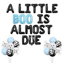 Halloween Baby Shower Decorations, Halloween Birthday Decorations, Little Boo Is Almost Due, Boo Party, Baby Shower Blue, Pregnant Halloween, Kids Gift Guide, Pumpkin Baby, Baby Shower Pumpkin