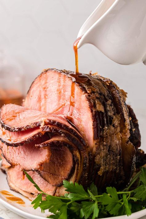 Copycat Honey Baked Ham Recipe - Soulfully Made Honey Bake Ham, Copycat Honey Baked Ham Recipe, Honey Baked Ham Recipe Copycat, Copycat Honey Baked Ham, Bake Ham, Baked Ham Recipe, Honey Baked Ham Recipe, Ham Recipes Baked, Salad Recipes Lunch