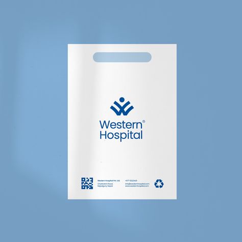 Logo and complete Visual Branding for Western hospital, Nepalgunj Client: Western hospital Location: Nepal Type: Logo and Visual Designs - Ready to elevate your Brand? Connect with us at : FB / insta - @harshadesigns Be.net/harshadesigns WhatsApp - +977 9843466230 mail us at - mail@harshadesigns.com www.harshadesigns.com #logo #Hospital #hositallogo #Nepal #worldwide #Medical #rebranding #connection #designerinnepal #brandguidelines #stationery #collaterals #banners #digital #technol... Hospital Branding, Logo Hospital, Medical Branding, Hospital Logo, Paper Bag Design, Type Logo, Visual Branding, Brand Guidelines, Bag Design