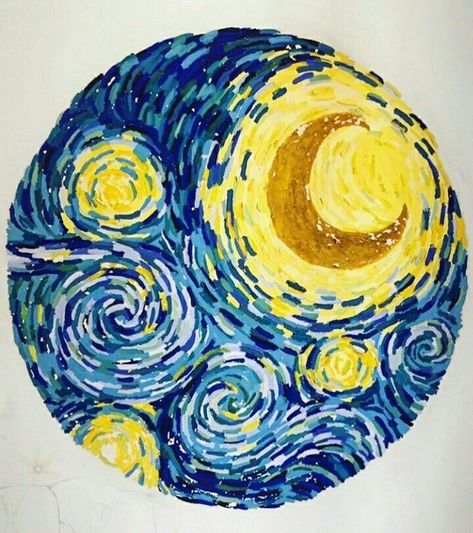 The Starry Night, American Traditional Tattoo, American Traditional, Traditional Tattoo, Van Gogh, The Moon, Starry Night, Moon, Van