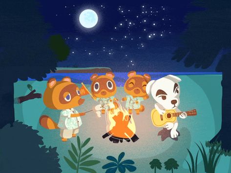 Acnh Desktop Wallpaper, Animal Crossing Gif, Phone Gif, Iphone Wallpaper Night, Notion Library, Animal Crossing Fan Art, Leaf Animals, Amazing Video, Study Aesthetic