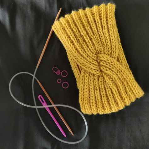 Winter KAL – Week 4 – Brioche Headband – India Yarn Circle Brioche Knitting Patterns, Knitting Hacks, Brioche Knitting, Brioche Stitch, Knit Headband, Headband Pattern, Worsted Weight Yarn, Worsted Weight, Tapestry Needle