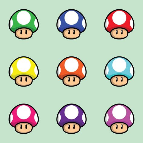 Super Mario Bros Mushroom, Mushroom Cartoon Character, Mario Mushroom Drawing, Super Mario Design, Mario Bros Mushroom, How To Draw Mario, Mario Design, Mushroom Character, Super Mario Mushroom