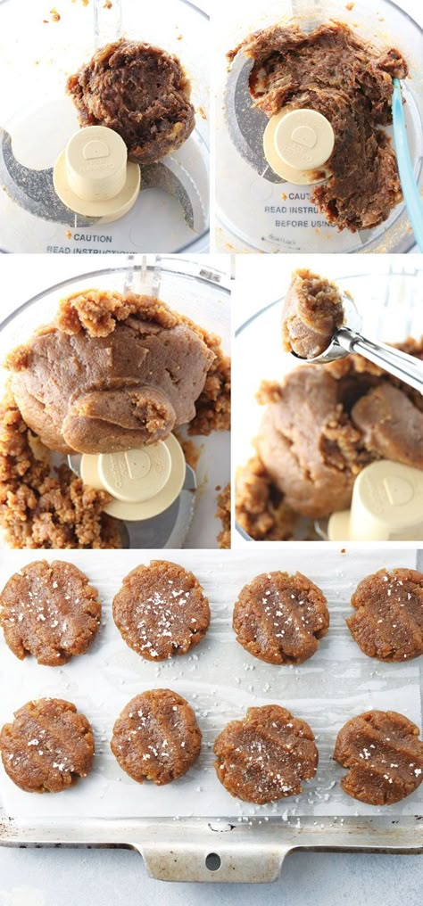 Cookie Recipes Peanut Butter, Date Cookies, Peanut Butter Cookie Dough, Vegan Peanut Butter, Flax Seeds, Medjool Dates, Healthy Sweets Recipes, Vegan Sweets, Vegan Cookies